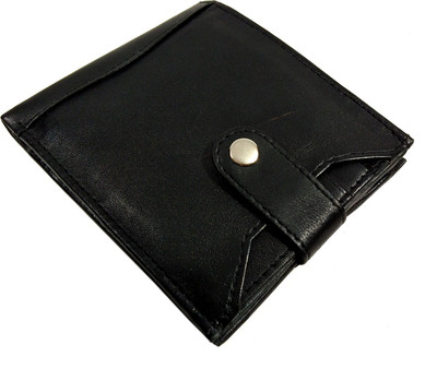 

WHITE BEAR Men Black Genuine Leather Wallet(6 Card Slots)