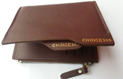 

choice365 Men Brown Genuine Leather Wallet(9 Card Slots)