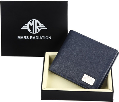

Mars Radiation Men Blue Genuine Leather Wallet(8 Card Slots)