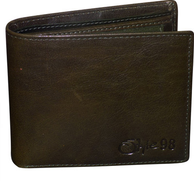 

Style 98 Men Green Genuine Leather Wallet(5 Card Slots)