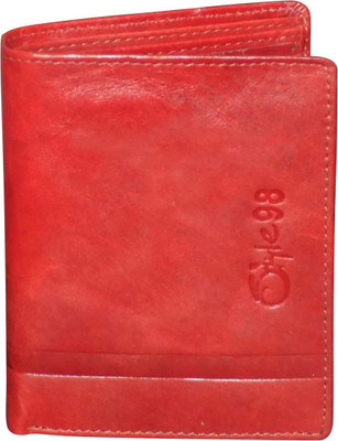 

Style 98 Men Red Genuine Leather Wallet(3 Card Slots)