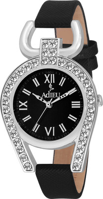 

Adieu adu-01 Crystal Black Dial Watch - For Girls