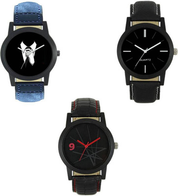 

PMAX SMART BLACK,LEATHER BLACK AND RED NEW STYLISH FOR Watch - For Men