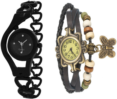 

TESLO Analog Black casual and Black chain combo watch OR party wedding and wrist watch of formal watch and look for girls , women and collage teenagers (pack of 2 ) TESLO Special Collection Of Stylish Watch For Women And girls Watch - For Women