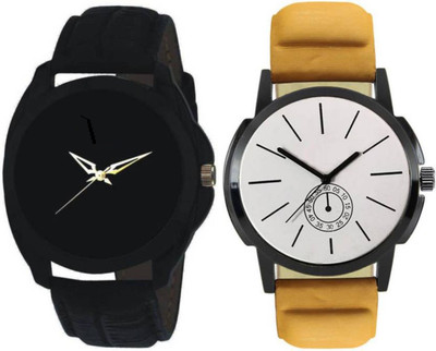

PMAX LEATHER BLACK 423 AND LEATHER BROWN Designer Stylish Watches Combo With Fancy Dial FOR Watch - For Men