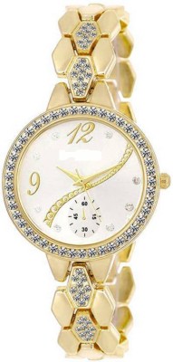 

Talgo RRLRM92 White Diamong Dial & Gold Metal Belt Watch - For Women