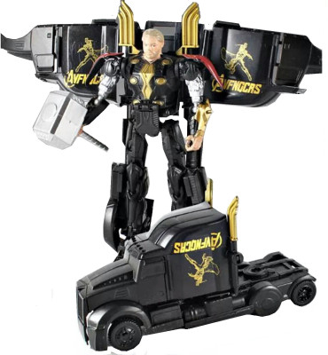 

TALKING GANESHA Avengers 2 Age of Ultron Transformation Deformation Car Truck Action Figure 18cms Transformers Toy - Thor(Multicolor)