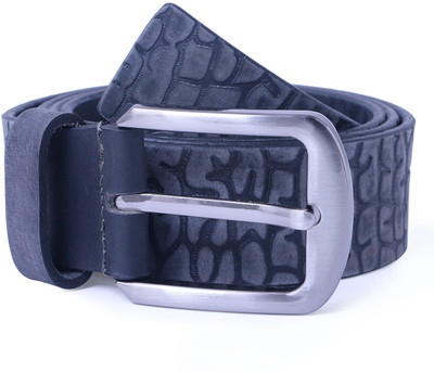 

Aller Men Casual Blue Genuine Leather Belt