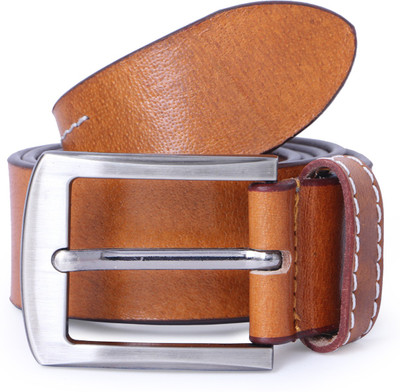 

Debonair International Men Tan Genuine Leather Belt