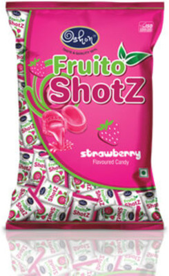 

Oshon Fruitofiz Shotz Strawberry , 110 Pieces Pouch Assorted Fruit Candy Strawberry Candy