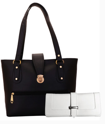 

Lady bar Shoulder Bag(Black, White)