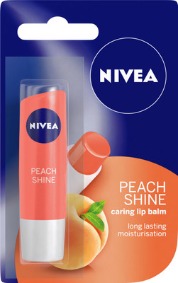 

Nivea Shine Caring Lip Balm Peach(Pack of: 1, 4.8 g)