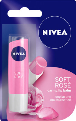 

Nivea Caring Lip Balm Soft Rose(Pack of: 1, 4.8 g)