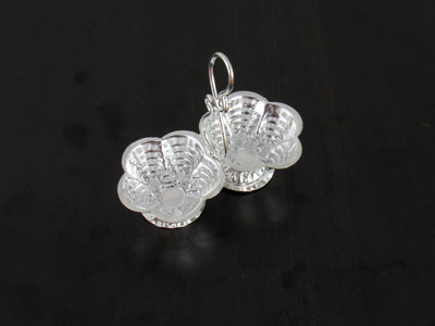 

GoldGiftIdeas Two in One Jod Kamal Kankavati, Pooja Items for Home, Silver Plated(1 Pieces, Silver)