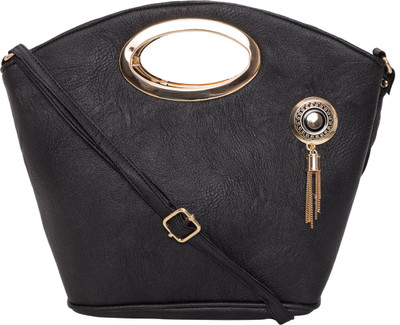 

Adine Women Casual Black Leatherette Sling Bag