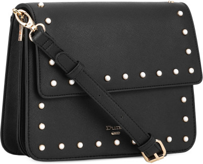 

Dune London Women Casual Black Genuine Leather Sling Bag