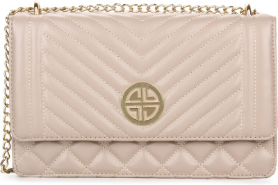 

Carlton London Women Evening/Party Beige PU Sling Bag