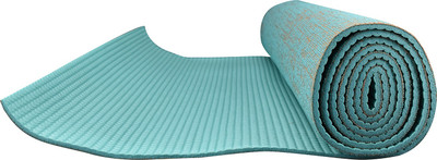 

SHOPNJAZZ Eco-friendly Anti-Slip Textured Yoga Mat, 8mm Thick : 6 Feet x 2 Feet with Free Bag - Light Blue Multicolor 8 mm Yoga Mat