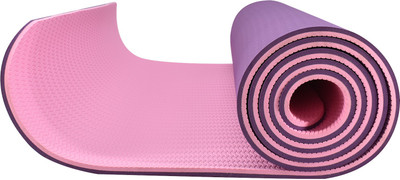 

SHOPNJAZZ Eco-friendly Reversable TPE Yoga Mat, 8mm Thick : 6 Feet x 2.3 Feet with Free Bag - Purple/Pink Multicolor 8 mm Yoga Mat
