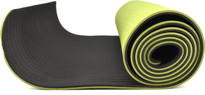 

SHOPNJAZZ Eco-friendly Reversable TPE Yoga Mat, 6mm Thick : 6 Feet x 2 Feet with Free Bag - Green/Black Multicolor 6 mm Yoga Mat