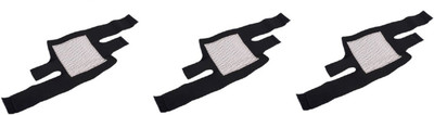 

ELEGANTSHOPPING 3 Pair Tourmaline Self Heating Knee pad Magnetic Therapy Knee Support Spontaneous Hot Belt Leg Foot Joint Knee Support(Black