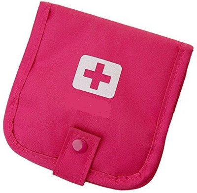 

Swarish Portable Folding Emergency Medicine First Aid Box Pill Case Pouch Bag Organizer(Pink)