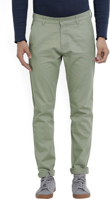 HIGHLANDER Slim Fit Men Green Trousers