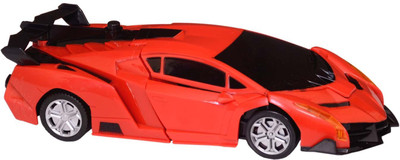 

Montez Transformation Robot Car Friction Toy With Light And Music(Red)