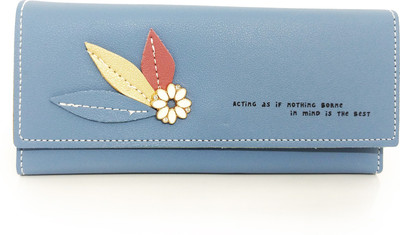 

Chalissa Girls Grey Artificial Leather Wallet(10 Card Slots), Blue