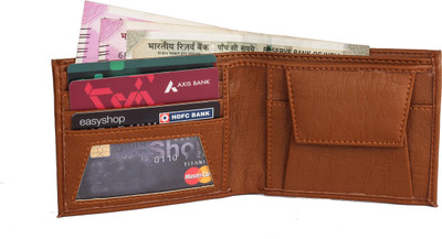 

JVoutfits Men Tan Artificial Leather Wallet(3 Card Slots)