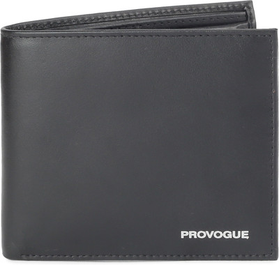 

Provogue Men Black Genuine Leather Wallet(4 Card Slots)