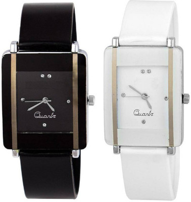 swanos KAWA BLACK & WHITE ANALOG GIRL'S COMBO WATCH Analog Watch - For Women