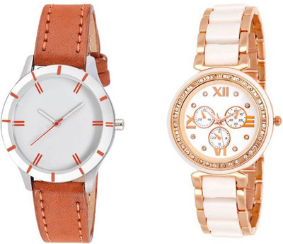 

Talgo RRWRINGWMINAWHGD White Analogue Dial Brown Leather Belt And White Roman Dial White-Gold Metal Belt ( Combo Of 2 ) Watch - For Girls