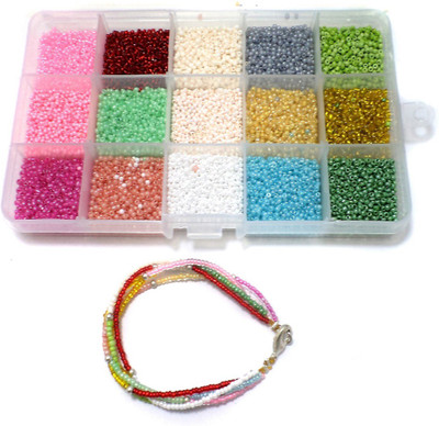 

Jaunty Beadsnfashion Jewellery Making Seed Beads Colors Of Joy DIY Kit (15 Colors)