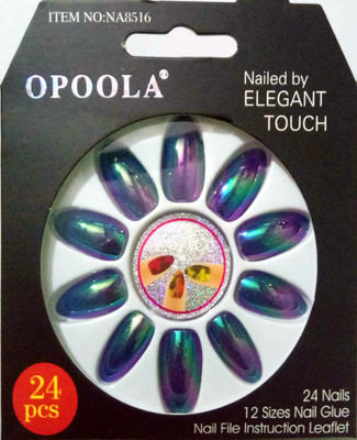 

NAIL ART ARTIFICIAL CHROME NAILS WHITE COLOR OF 24 NAILS WITH PROFESSIONAL NAIL GLUE WHITE CHROME(Pack of 24)