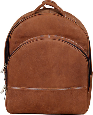 

HYATT Leather Laptop Backpack 18 L Laptop Backpack(Brown)
