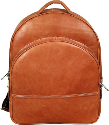 

HYATT Leather Laptop Backpack 18 L Laptop Backpack(Tan)