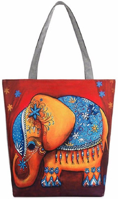 

Un Branded Women Trendy Colorful Print Tote Bag Canvas Handbags Shoulder Travel Bag Shoulder Bag(Multicolor, 10 L)