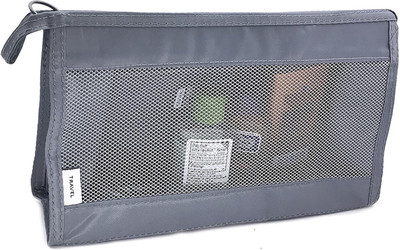 

House of Quirk Zipper Handbag Pouch Organizer Toiletries,Cosmetics, Make Up,Cables,Gadgets Bag Multipurpose Bag(Grey, 18 inch)