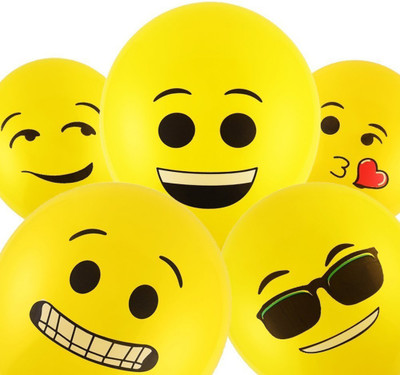 

Smartcraft Printed Emoji Balloons Latex Yellow Emoji Smiley Balloons (Pack Of 100) Balloon(Yellow, Pack of 100)