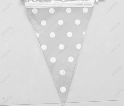 

AMFIN Polka doted Party Bunting Flags Banner for Kids Room, Play School Decoration, Birthday party, Baby shower Banner(8.2 ft, Pack of 1)