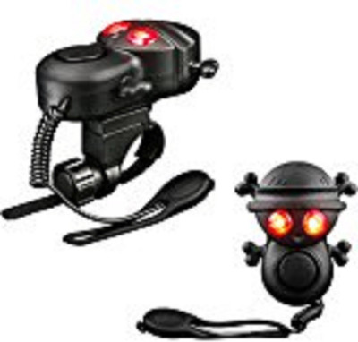 

RIDER'S CHOICE 4 mode ultra loud siren Bell for bicycle with 2 warning light ( including batteries) Bell(Black)