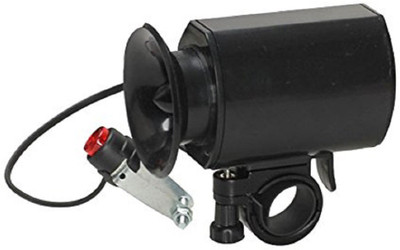 

RIDER'S CHOICE Bicycle Electronic Horn Bell (waterproof) 6 Sounds Bell Alarm Siren Loud Horn Bel Black with inserted battery Bell(Black)