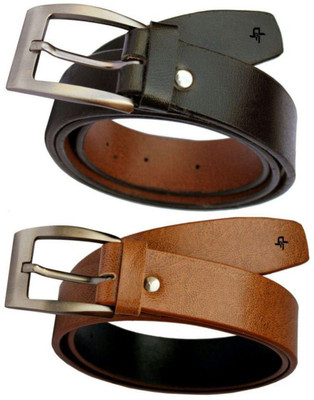 

Besto Men Casual Black, Tan Artificial Leather Belt