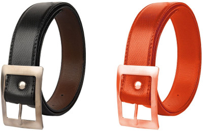 

LAER Men & Women Casual Multicolor Artificial Leather Belt, Multicolour