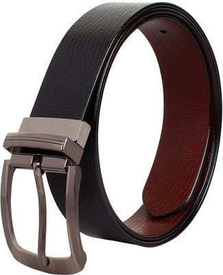 

cyclone Men Casual Black Genuine Leather Reversible Belt, Balck