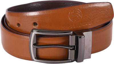 

Bacca Bucci Men Tan, Brown Genuine Leather Reversible Belt, Brown;tan