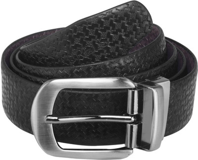 

Laurels Men Formal Multicolor Genuine Leather Reversible Belt, Black & croco brown