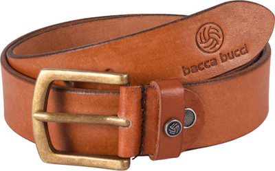 

Bacca Bucci Men Tan Genuine Leather Belt