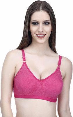 elina Women Full Coverage Non Padded Bra(Pink)